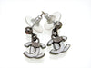 Vintage Chanel stud earrings CC logo rhinestone dangle