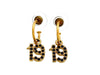 Vintage Chanel stud earrings No.19 rhinestone dangle
