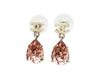 Vinage Chanel stud earrings CC logo rhinestone dangle