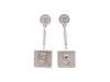 Vintage Chanel stud earrings No.5 box CC logo dangle