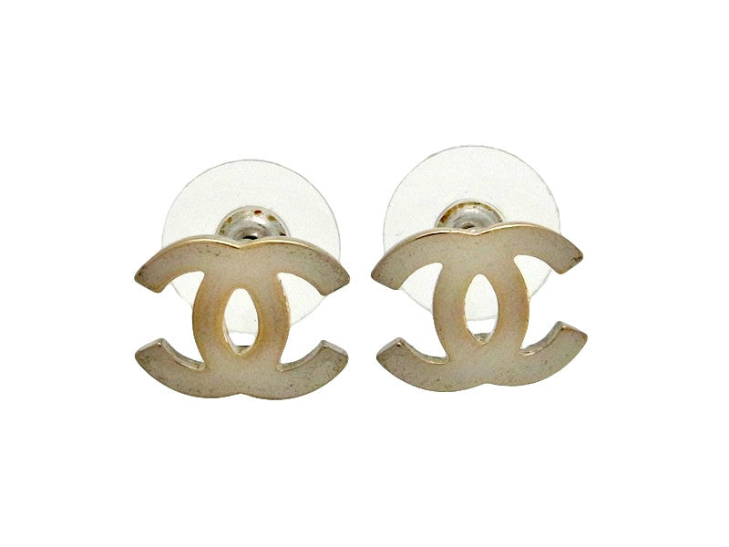 Chanel Small CC Stud Earrings - Gold-Tone Metal Stud, Earrings - CHA172856