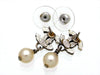 Vintage Chanel stud earrings CC logo pearl dangle