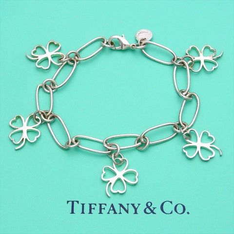 pre-owned Tiffany & Co cuff bracelet bangle 5 clover chain